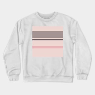 A beautiful integration of Dirty Purple, Spanish Gray, Lotion Pink and Soft Pink stripes. Crewneck Sweatshirt